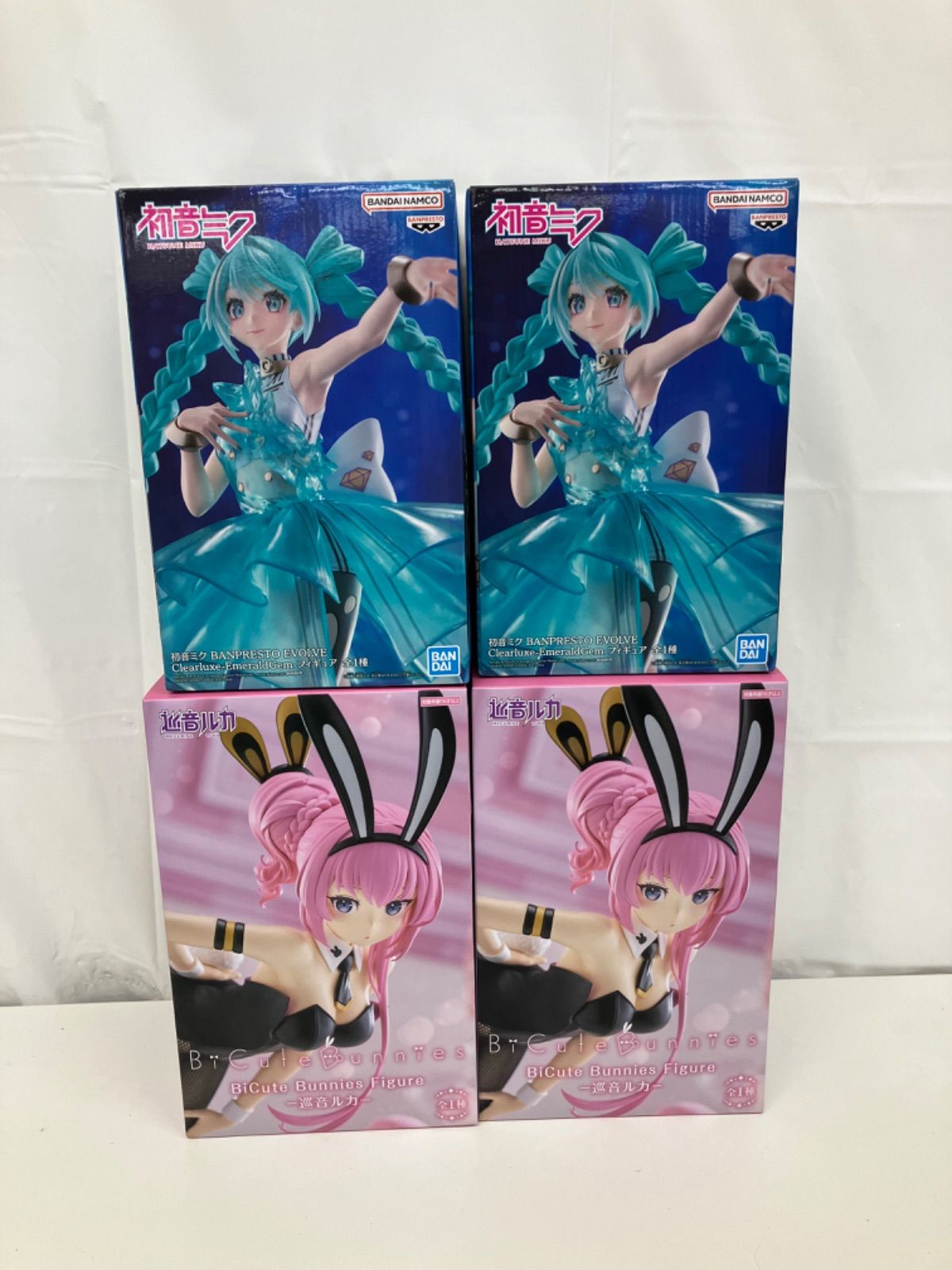 未開封 初音ミク BiCute Bunnies Figure 初音ミク 巡音ルカ 2種4個