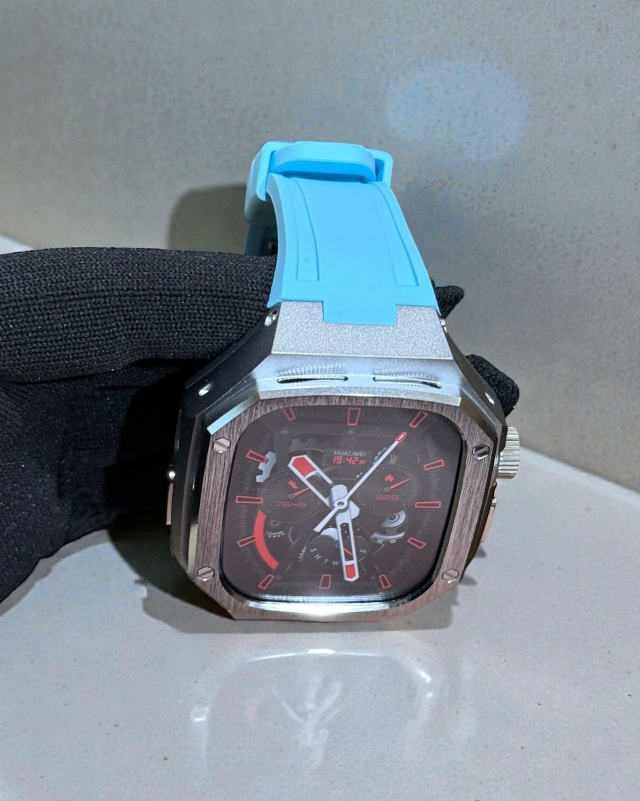 Apple Watch Ultra 1 / 2 / 3（49mm）対応　261 画面保護一体型 アルミ合金ケース＆ラバーバンド