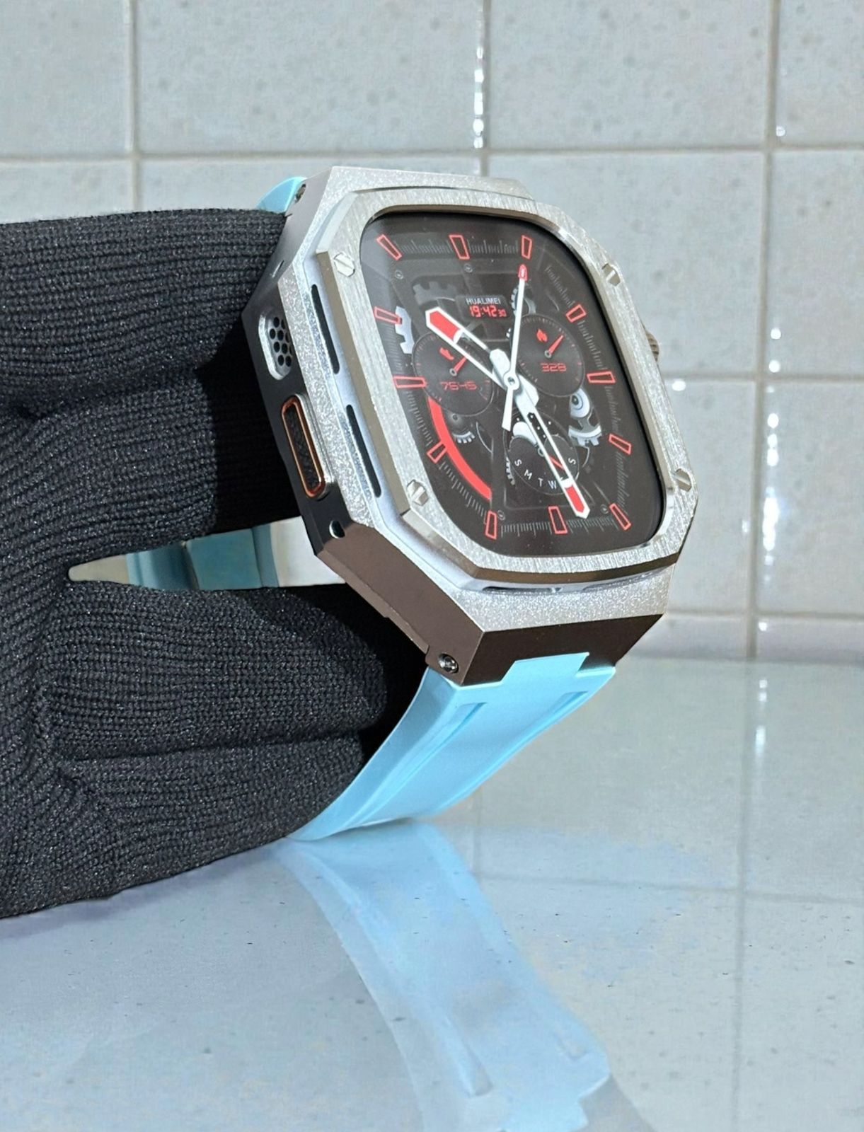 Apple Watch Ultra 1 / 2 / 3（49mm）対応　261 画面保護一体型 アルミ合金ケース＆ラバーバンド