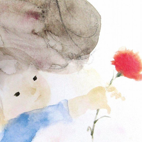 いわさきちひろ 「母の日」 色紙額 額付き 複製画 お母さん 母と子