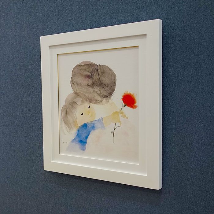 いわさきちひろ 「母の日」 色紙額 額付き 複製画 お母さん 母と子