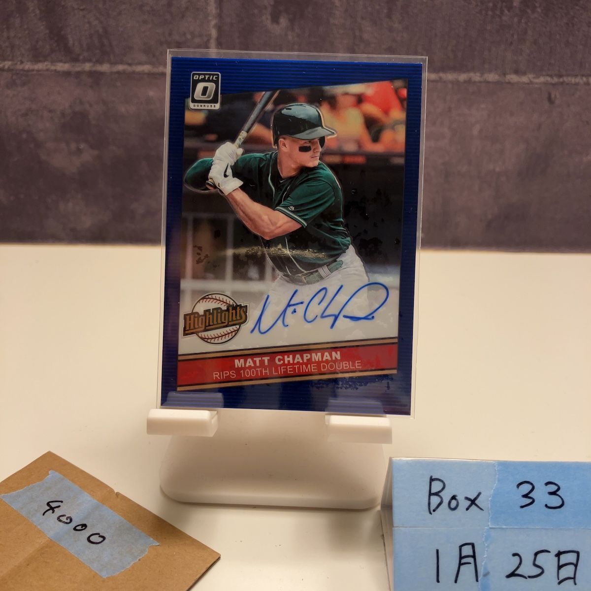 2020 PANINI DONRUSS OPTIC Matt Chapman 17/50 直筆サインカード
