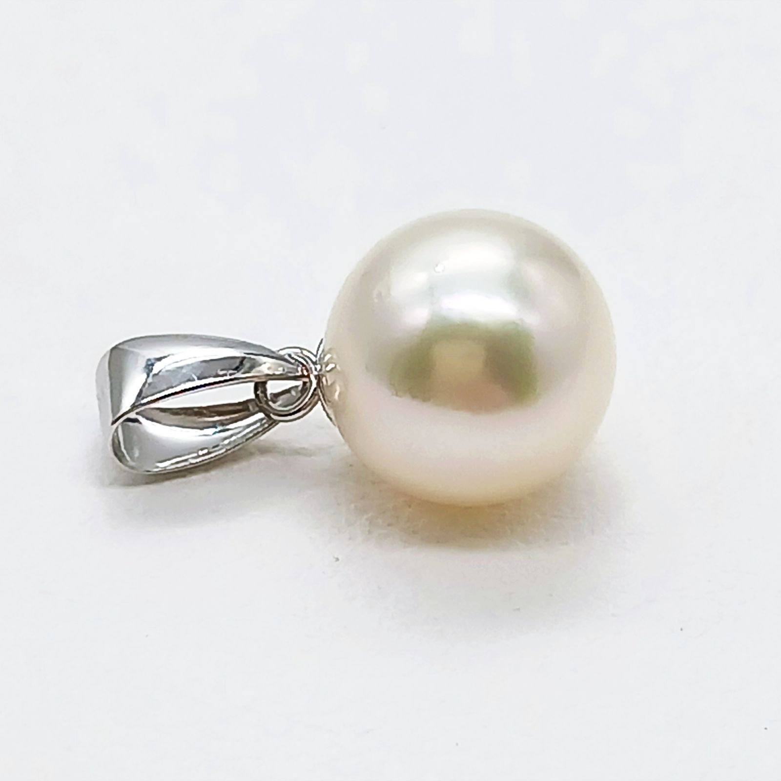 SKパール】K14WGあこや真珠ペンダントトップ・照りの良いナチュラル