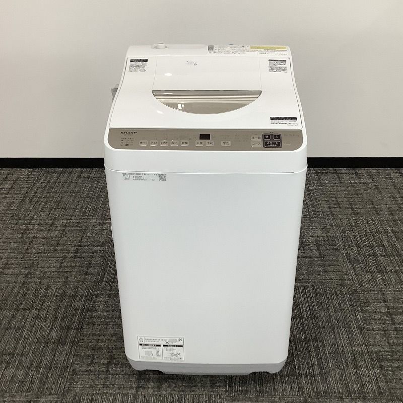 中古 洗濯乾燥機 SHARP シャープ 2023年製 6.5kg タテ型 ES-T6GBK-N 上