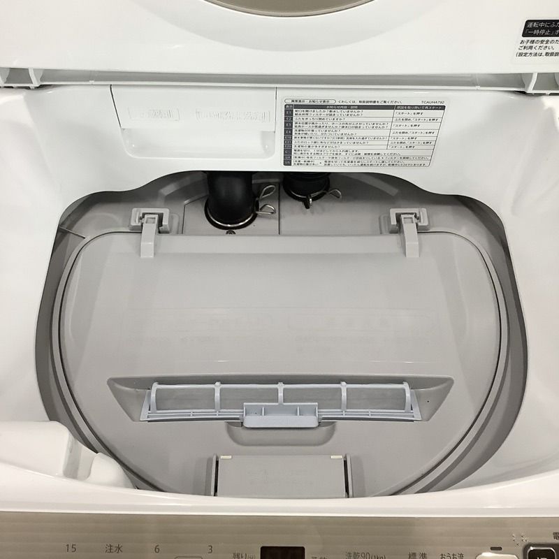 中古 洗濯乾燥機 SHARP シャープ 2023年製 6.5kg タテ型 ES-T6GBK-N 上