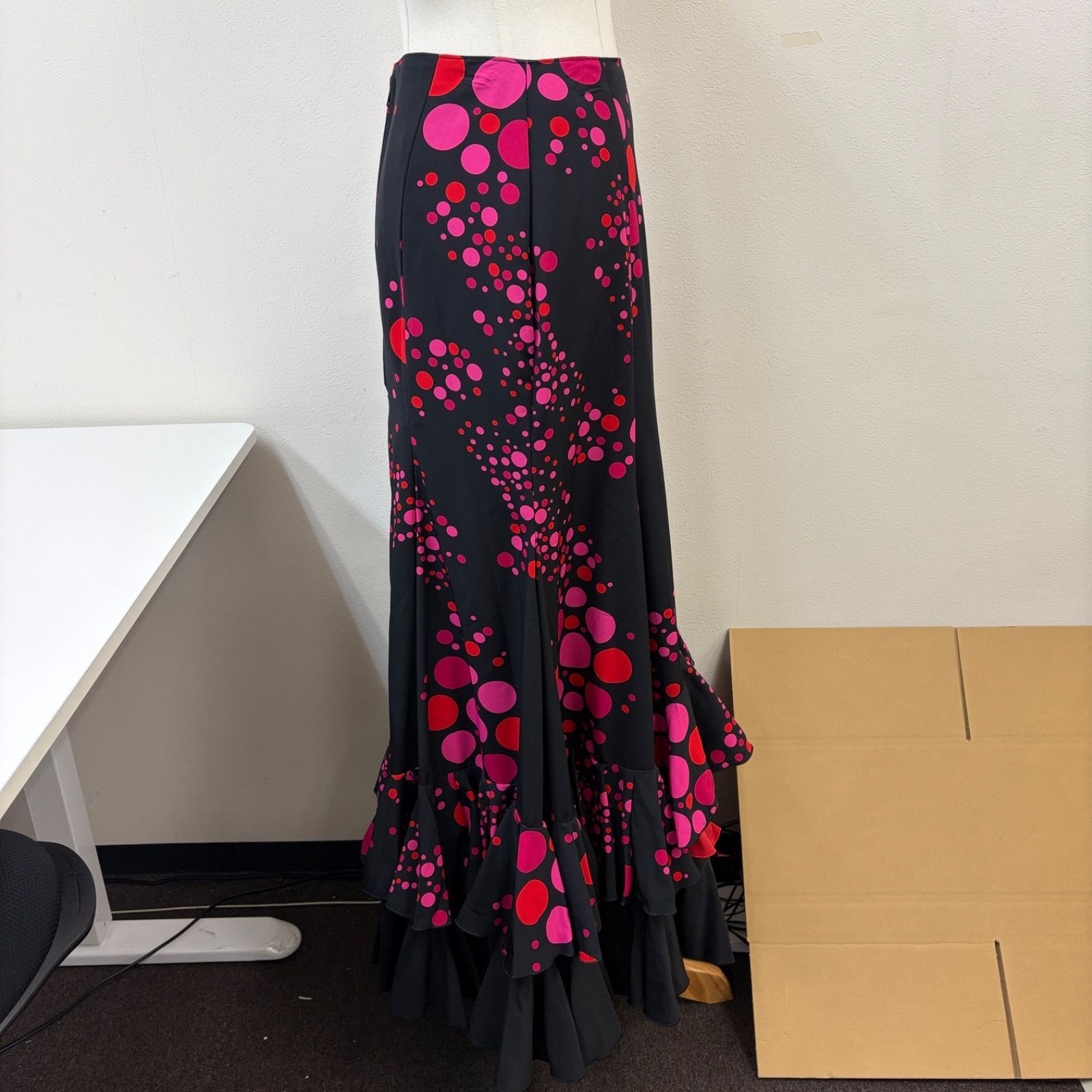 フラメンコ衣装 スカート ファルダ 黒 フリル 水玉 - メルカリ