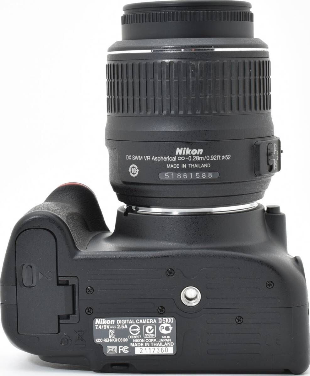 J23[6982]13☆ほぼ未使用☆ ニコン Nikon D5100 ボディ 18-55mm VR