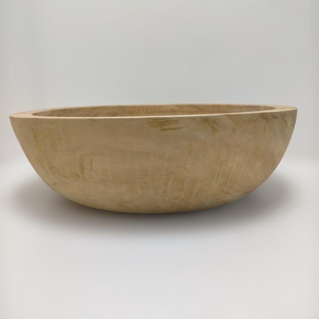 秋山郷 和幸作 天然木くり抜きこね鉢 約40cm 木製そば打ち鉢 うどん