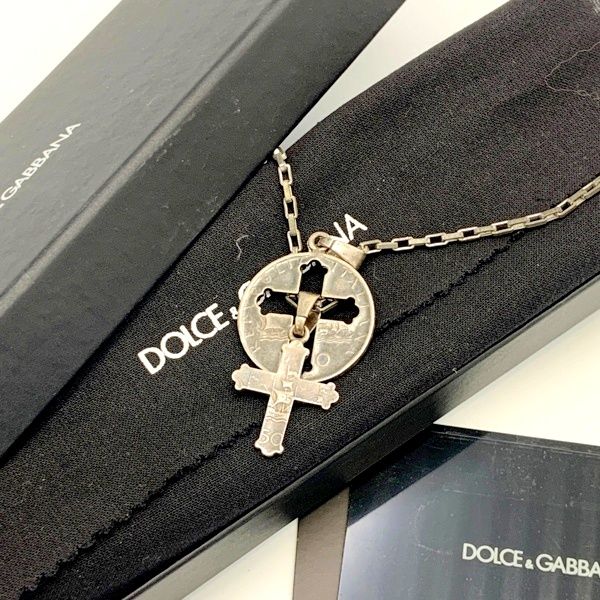 DOLCE&GABBANA ドルチェ＆ガッバーナ コインクロスネックレス 十字架