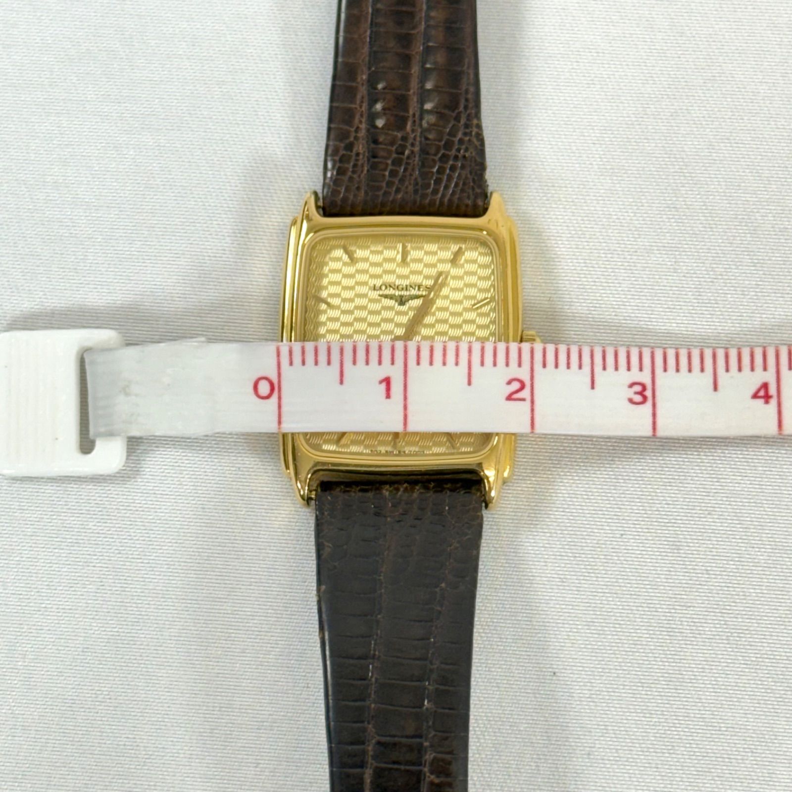 稼働品】LONGINES ロンジン スクエア クォーツ メンズ 腕時計 ゴールド