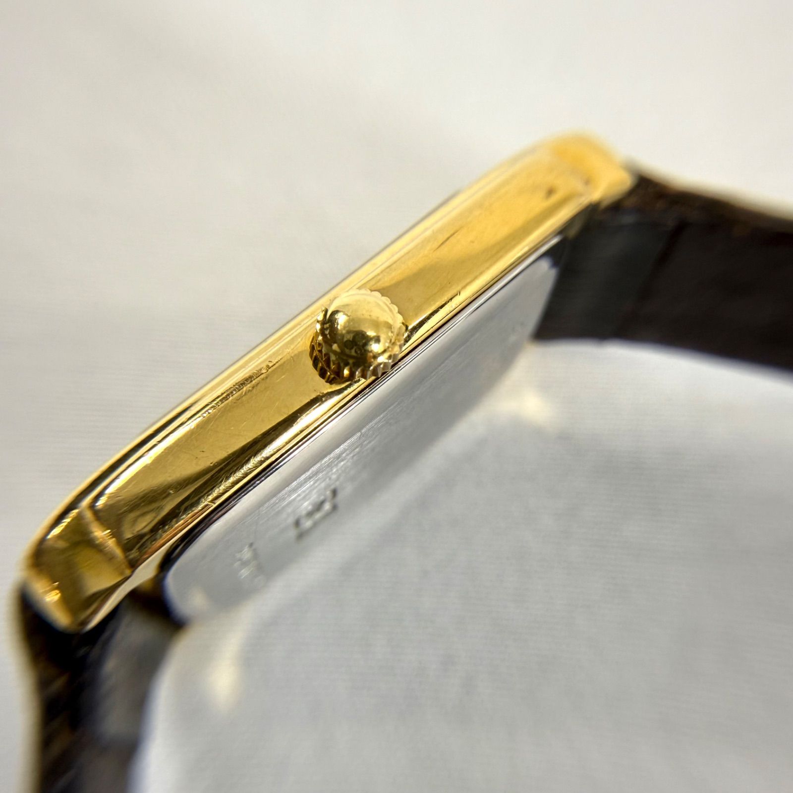 稼働品】LONGINES ロンジン スクエア クォーツ メンズ 腕時計 ゴールド
