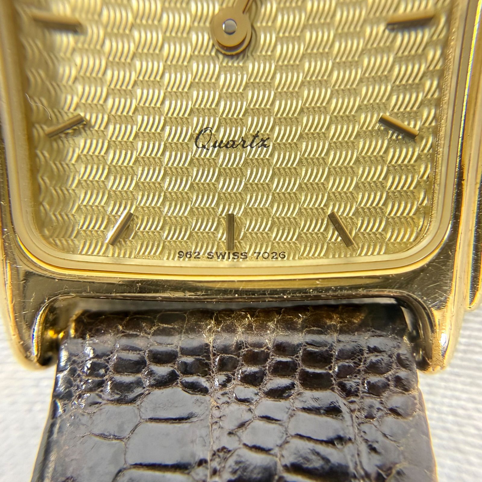 稼働品】LONGINES ロンジン スクエア クォーツ メンズ 腕時計 ゴールド