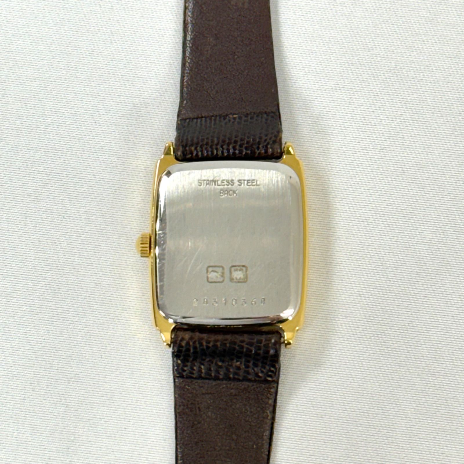 稼働品】LONGINES ロンジン スクエア クォーツ メンズ 腕時計 ゴールド
