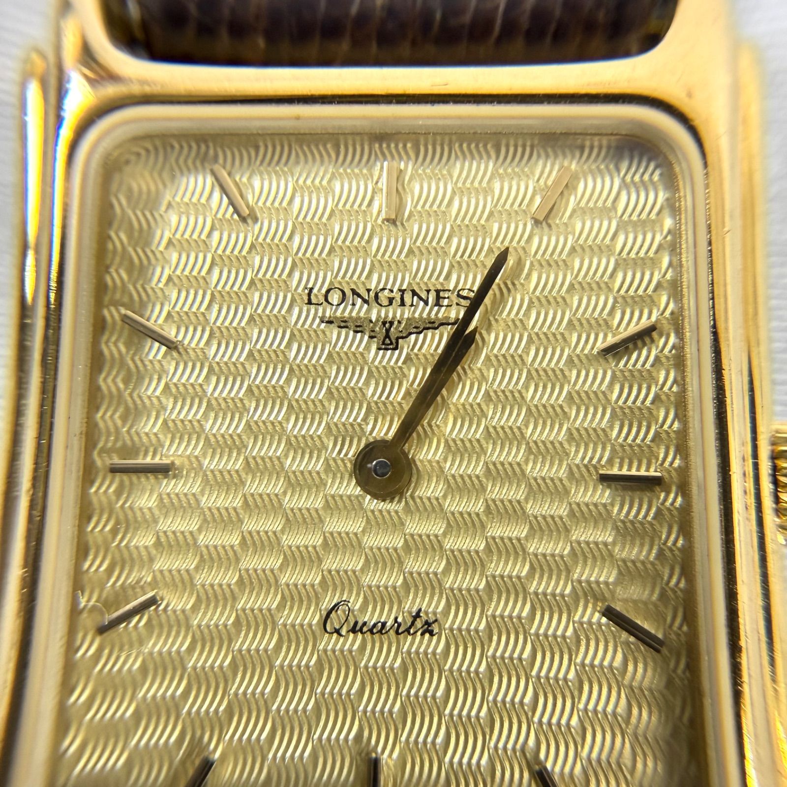 稼働品】LONGINES ロンジン スクエア クォーツ メンズ 腕時計 ゴールド