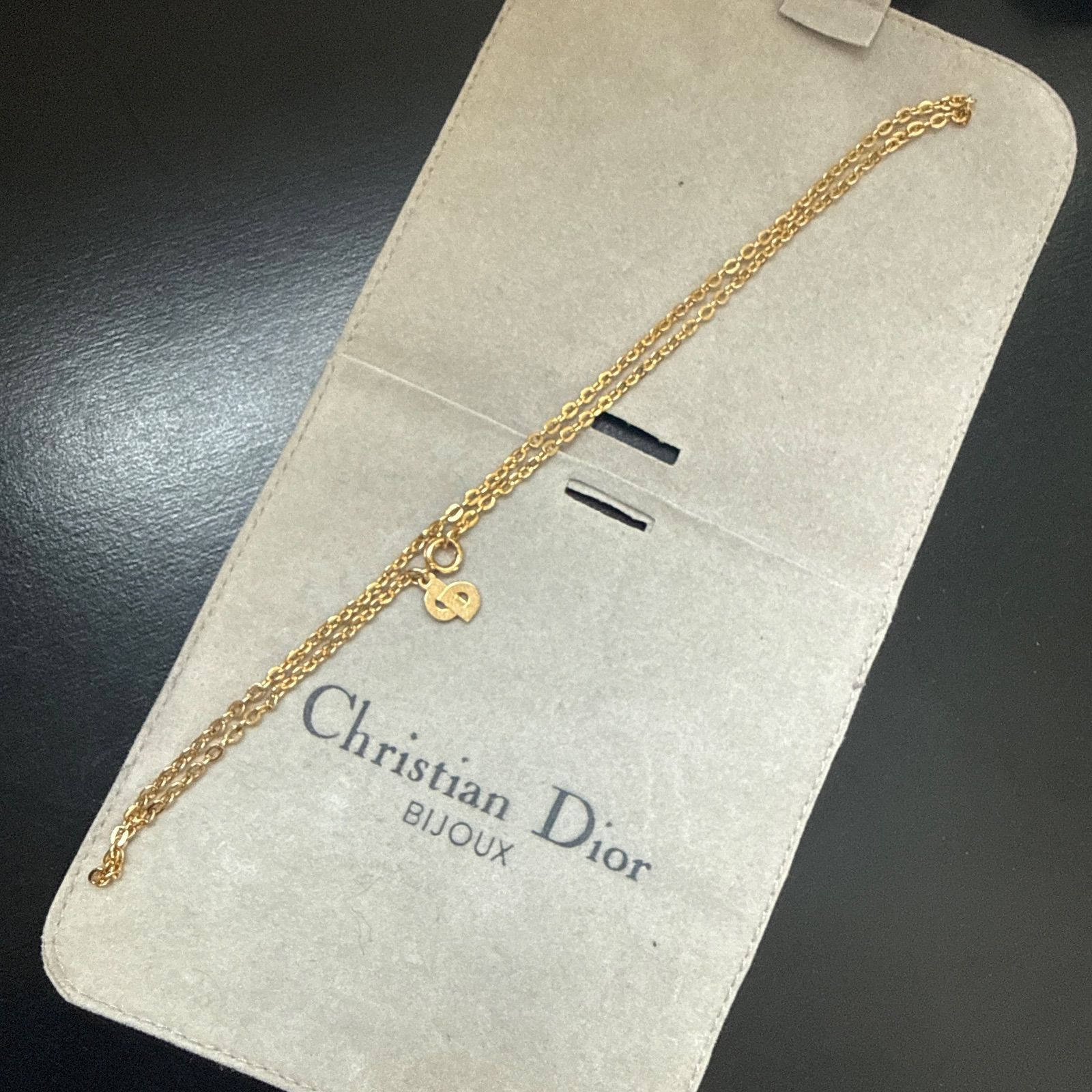 Christian Dior クリスチャンディオール シンプルチェーンネックレス 