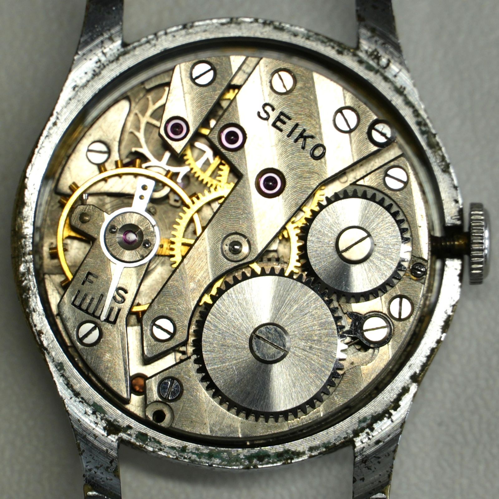 IM] ジャンク 不動品 SEIKO クロノメーター スモールセコンド 手巻き 