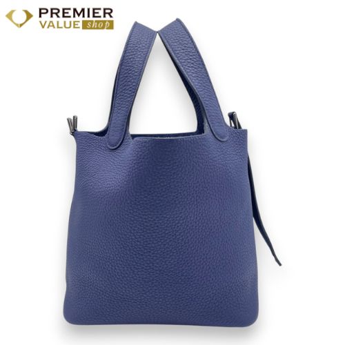 極美品・定番カラー★エルメス ピコタンロックPM ネイビー 濃紺 Y刻印 エルメス ピコタンロック PM ブルーネイビー トリヨンクレマンス