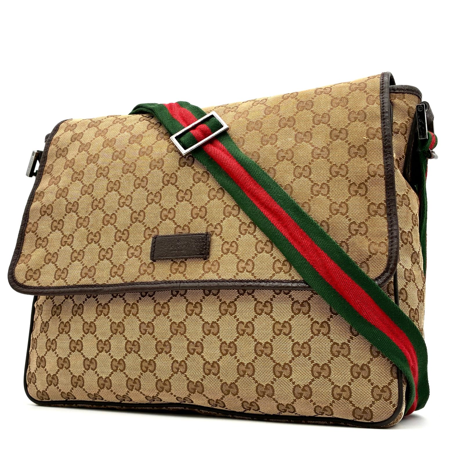 美品・廃盤 GUCCI グッチ ショルダーバッグ GG キャンバス レザー