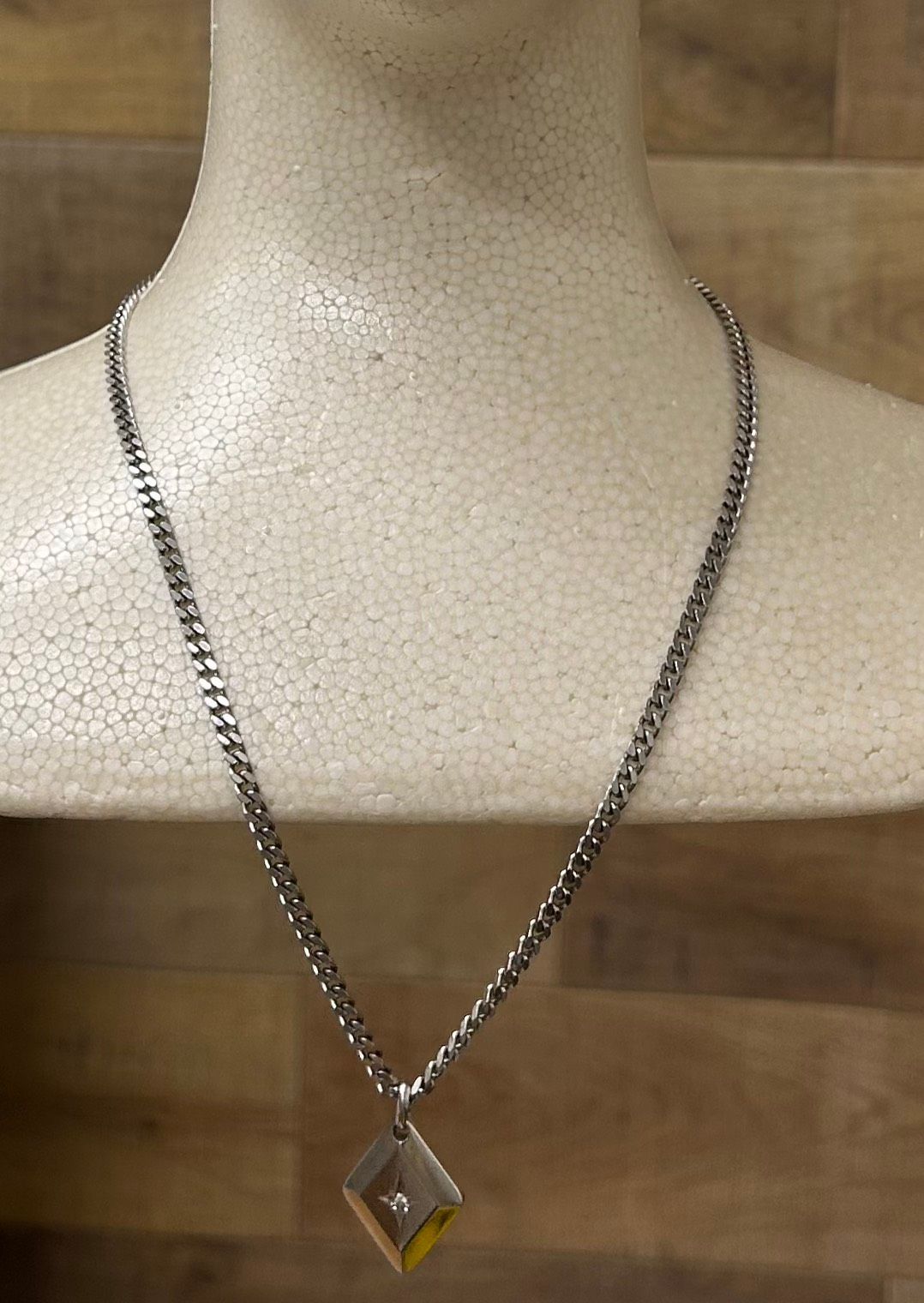 加】ゲルマニウム ネックレス シルバー ダイヤモンド 喜平チェーン