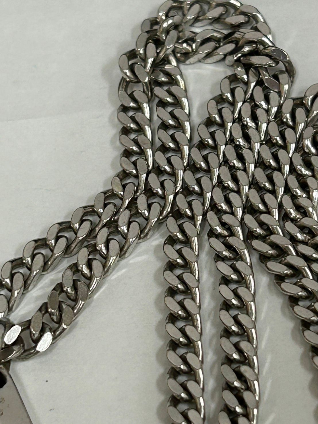 加】ゲルマニウム ネックレス シルバー ダイヤモンド 喜平チェーン