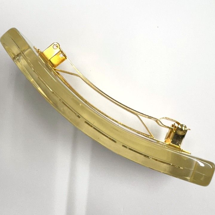CHANEL シャネル バレッタ 髪留め クリア×ゴールド金具 97A - メルカリ