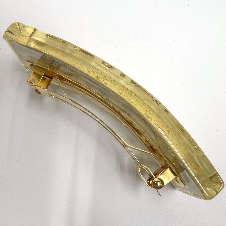 CHANEL シャネル バレッタ 髪留め クリア×ゴールド金具 97A - メルカリ