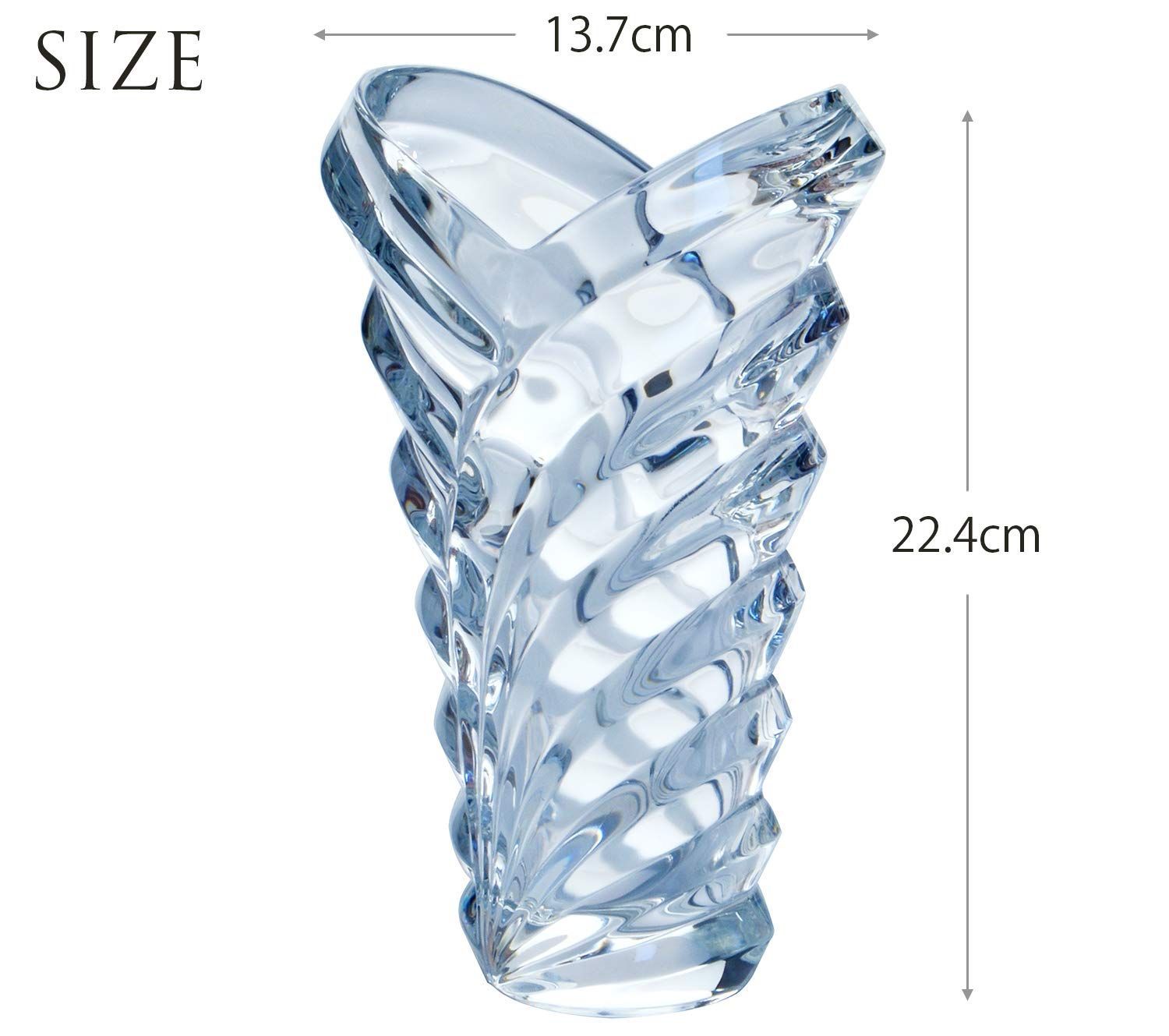 東洋佐々木ガラス フラワーベース 約13.7×22.4×13.7cm ルーチェ 日本製