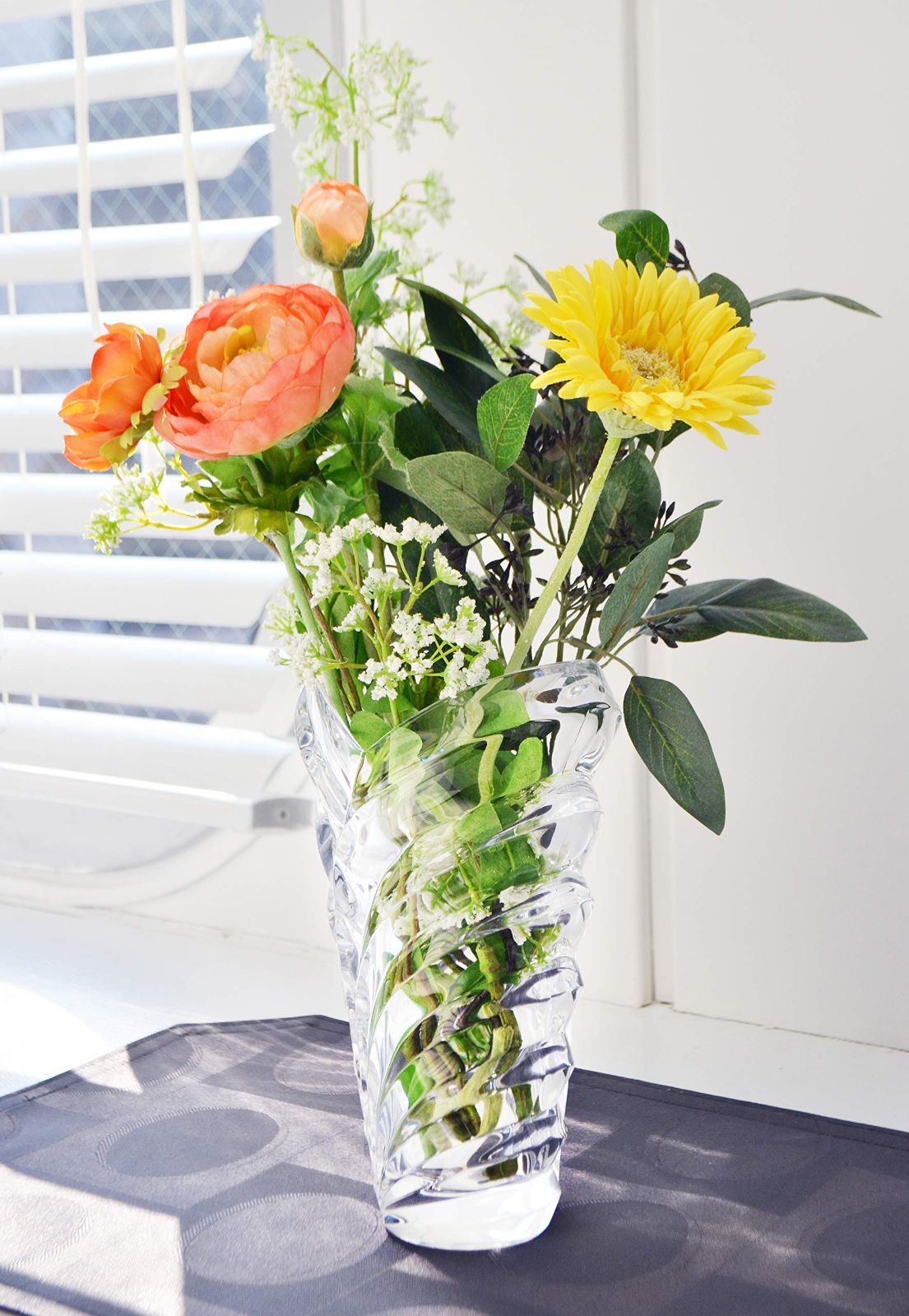 東洋佐々木ガラス フラワーベース 約13.7×22.4×13.7cm ルーチェ 日本製