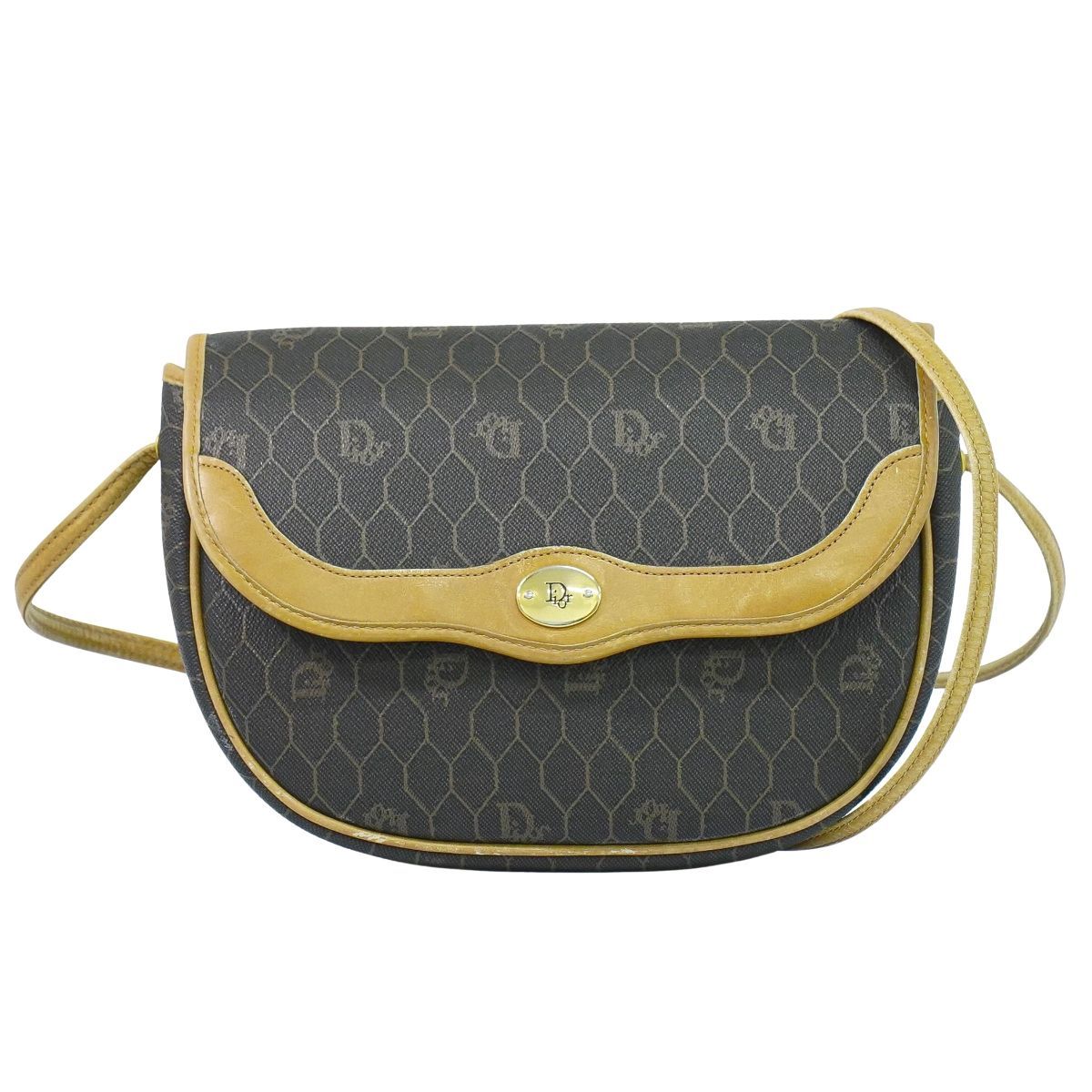 本物 クリスチャン ディオール Christian Dior ハニカム柄 ショルダー