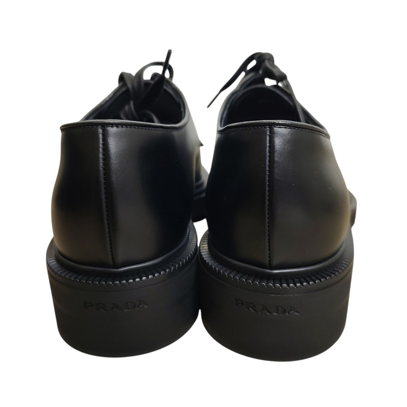 PRADA プラダ ブラッシュド レザー ダービー シューズ 2EE404 UK8 27cm 