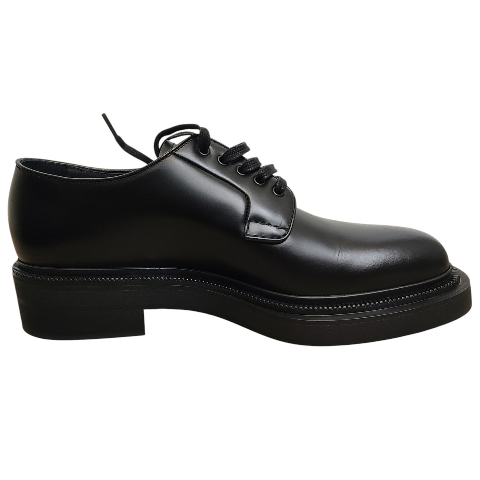 PRADA プラダ ブラッシュド レザー ダービー シューズ 2EE404 UK8 27cm 
