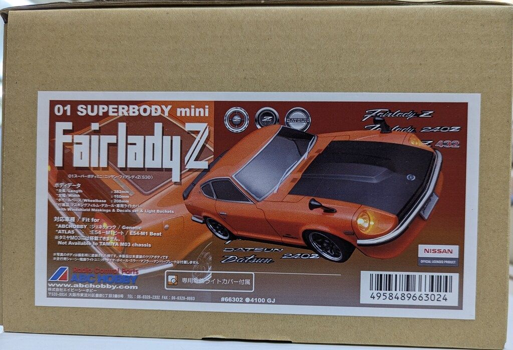 ABC HOBBY 1⁄10 スーパーボディミニ ニッサンフェアレディZ(S30) 01