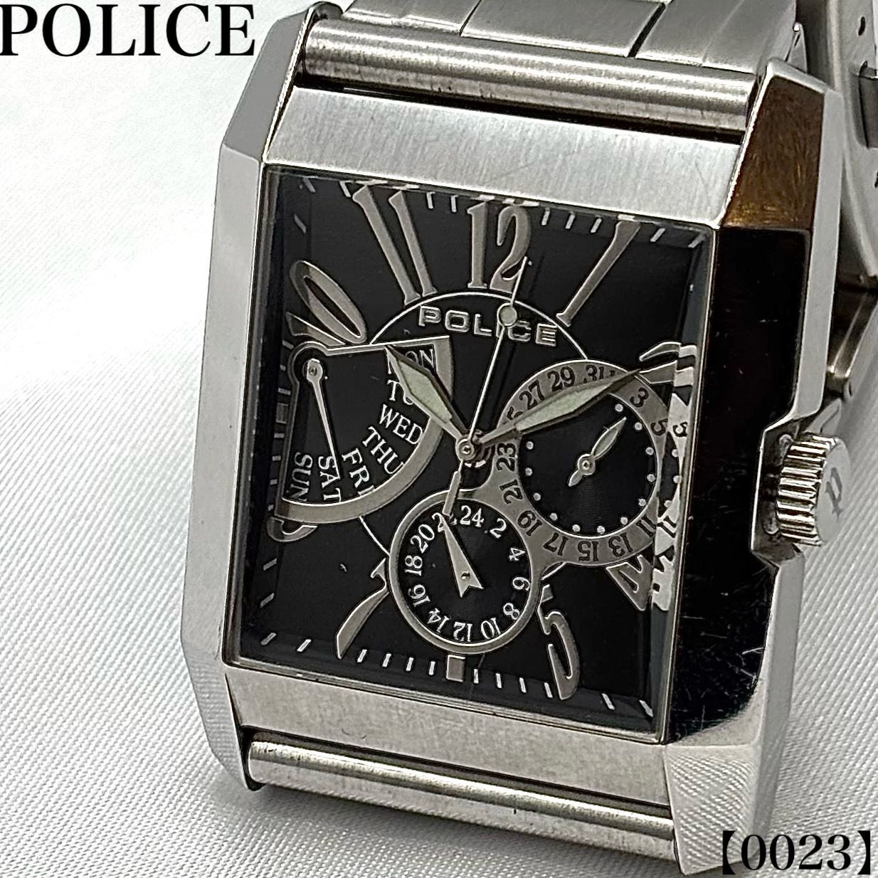 稼働品 Working item ポリス POLICE 腕時計 メンズ Men