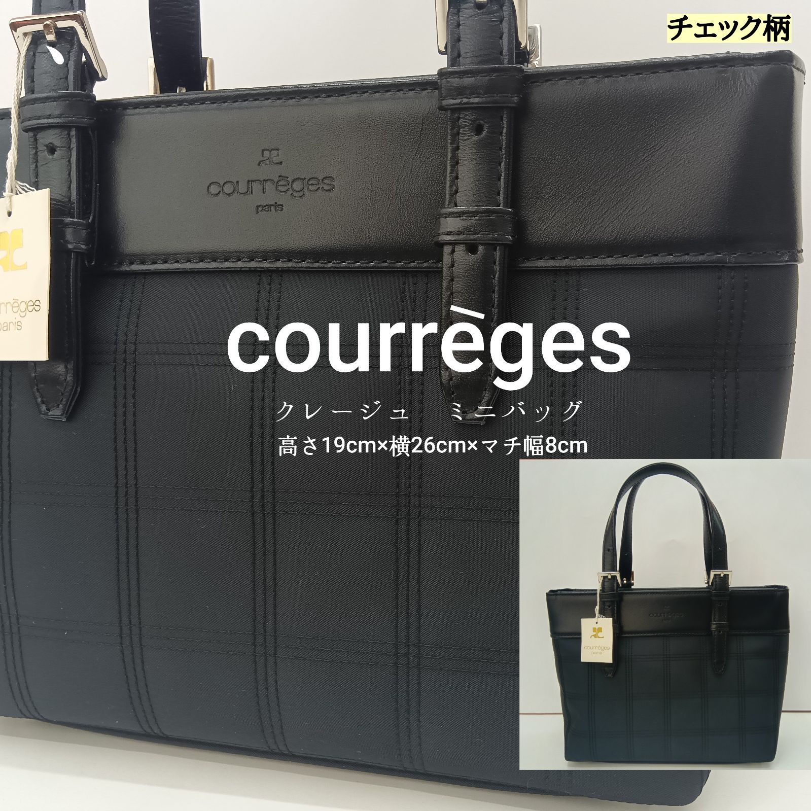 未使用品 🔶courreges ♢ クレージュ ミニハンドバッグ ／ ブラック