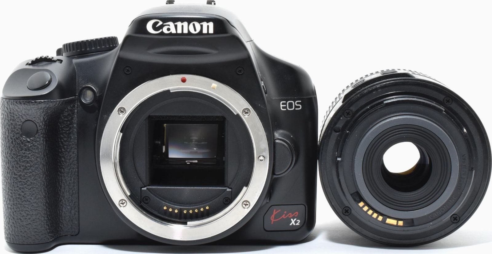 B24[7396]4 キヤノン Canon EOS kiss X2 ボディ 18-55mm IS 手振れ補正