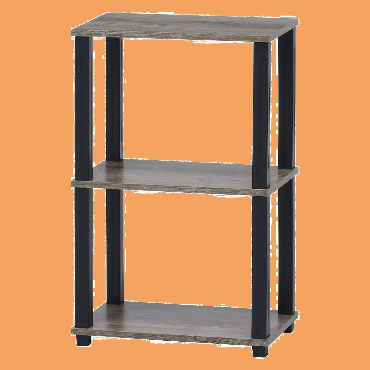 ブラック ナチュラル 軽量 幅47×奥行29.5×高さ75.7cm 工具不要 3段