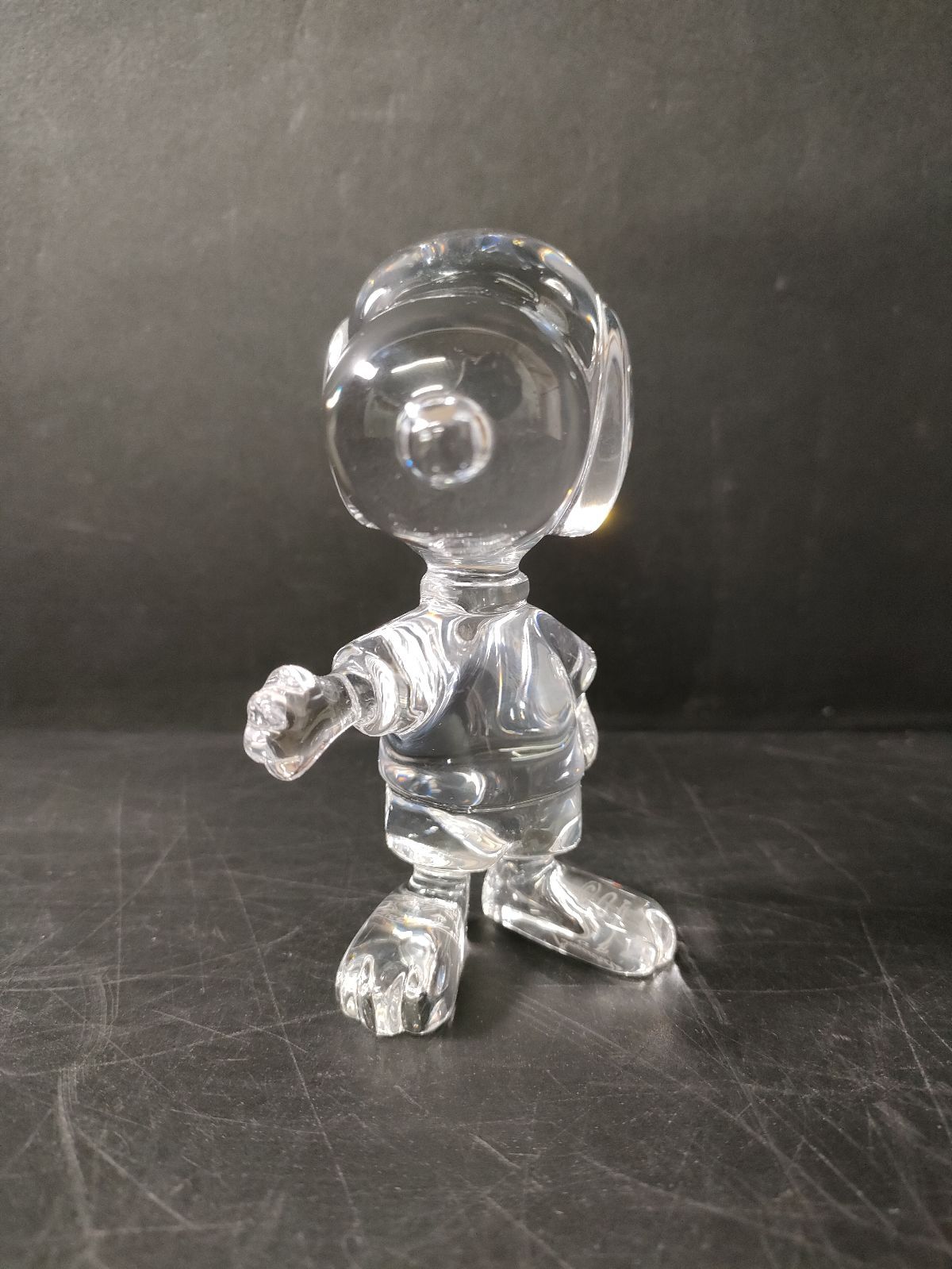 F11-06/バカラ/Baccarat/SNOOPYフギュリン/スヌーピーガラス置物/骨董