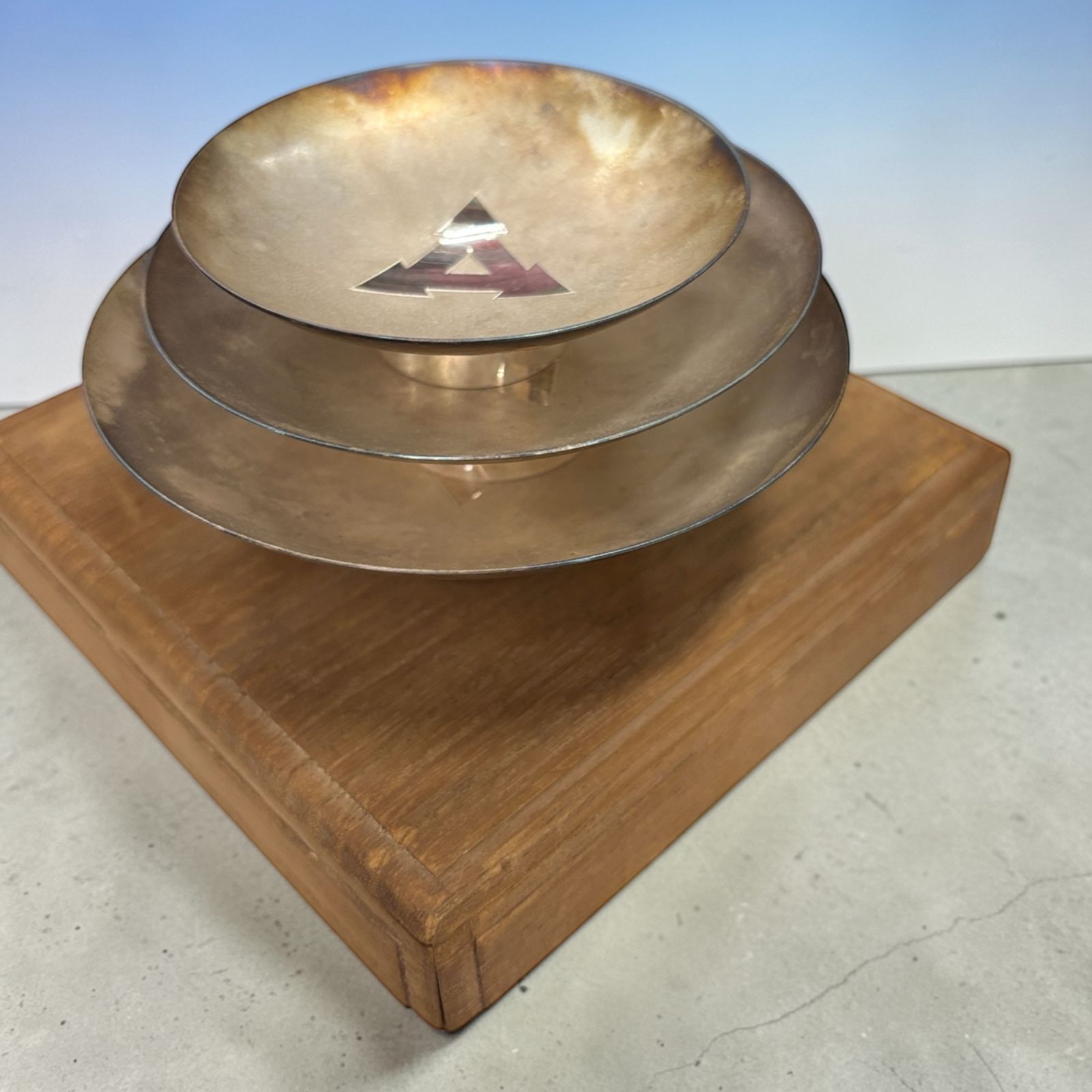 純銀製 三重盃 - メルカリ