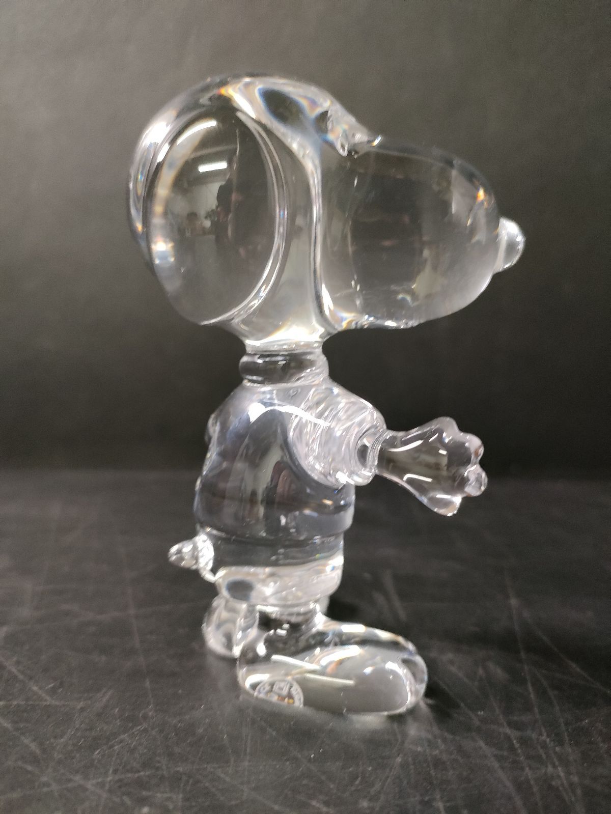 F11-06/バカラ/Baccarat/SNOOPYフギュリン/スヌーピーガラス置物/骨董