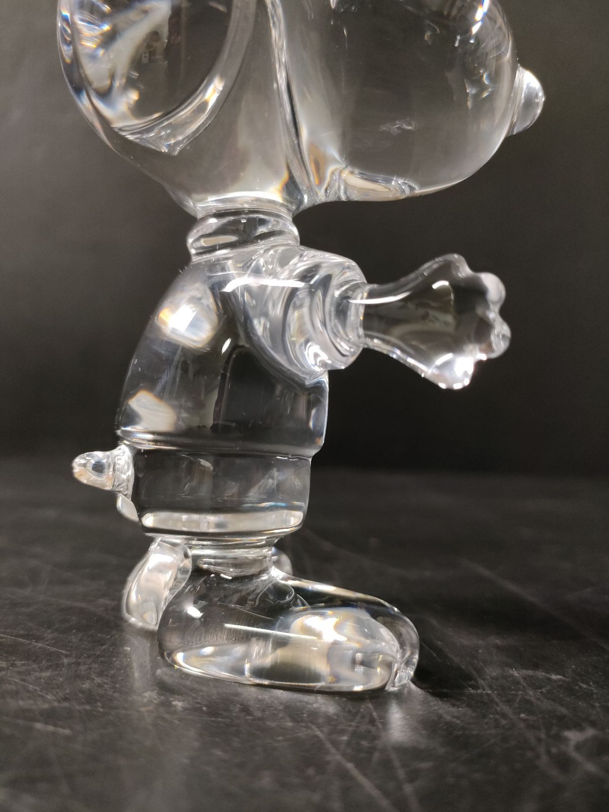 F11-06/バカラ/Baccarat/SNOOPYフギュリン/スヌーピーガラス置物/骨董