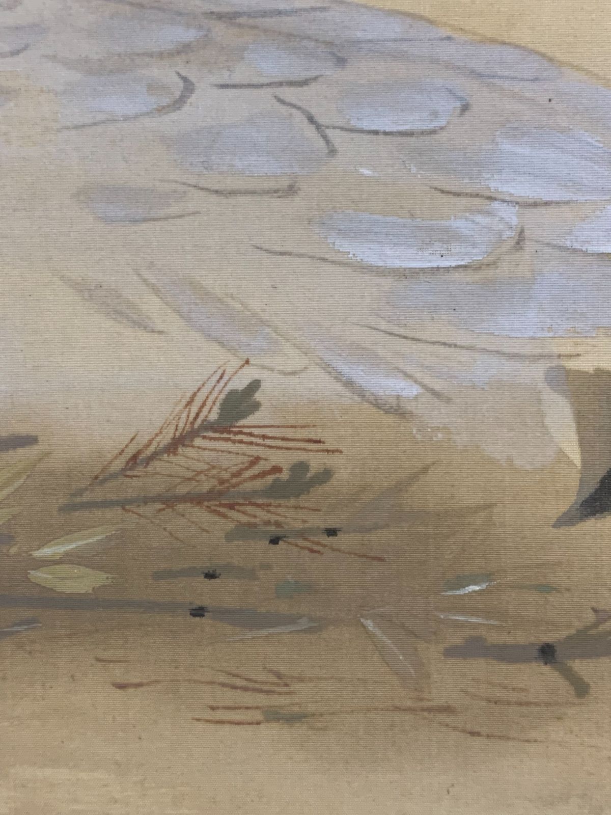 掛け軸】373 岸野海雪「巣ごもり」町田曲江師事 #鶴 #茶掛 #掛軸 #古