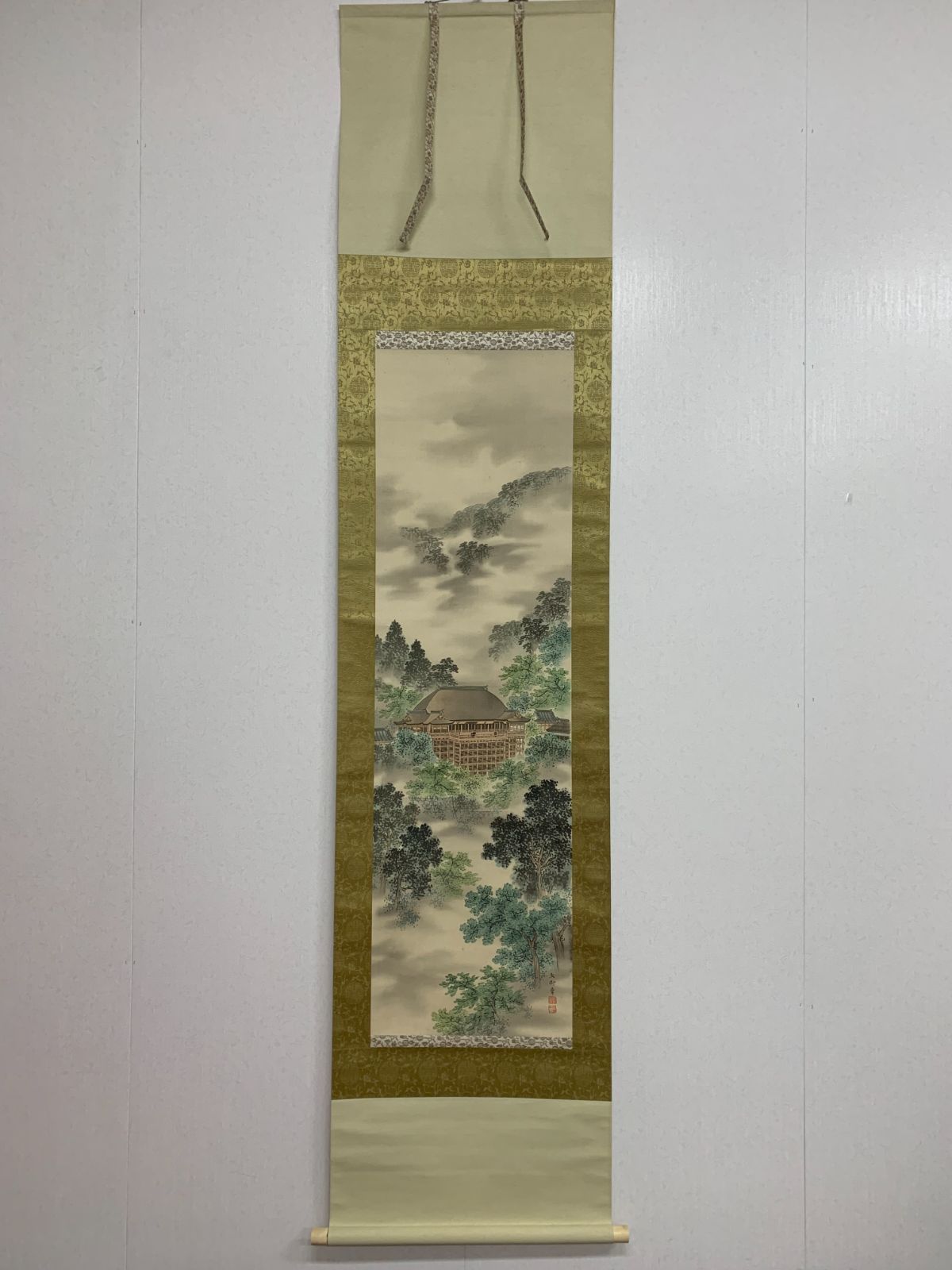 掛け軸】374 小林文邨「夏景清水寺」#茶掛 #掛軸 #古美術 #骨董 #お