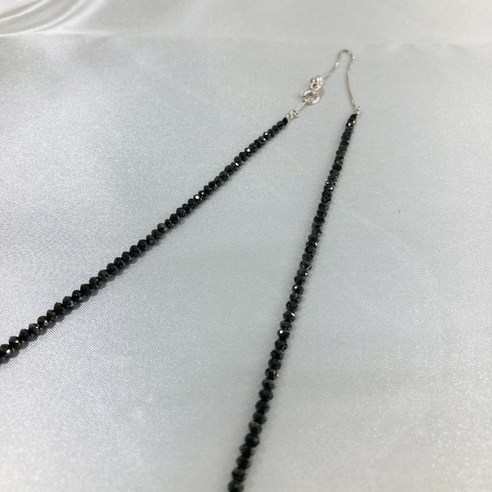 A【ブラックダイヤモンド】K14WG 30.65カラット ネックレス 品質証明書