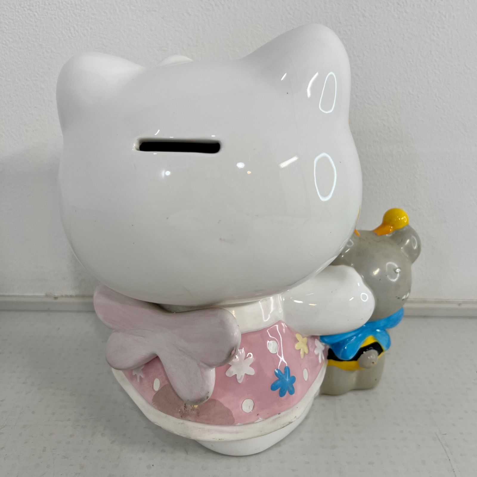 希少】キティちゃん Hello kitty 陶器 大きい 貯金箱 ハローキティ