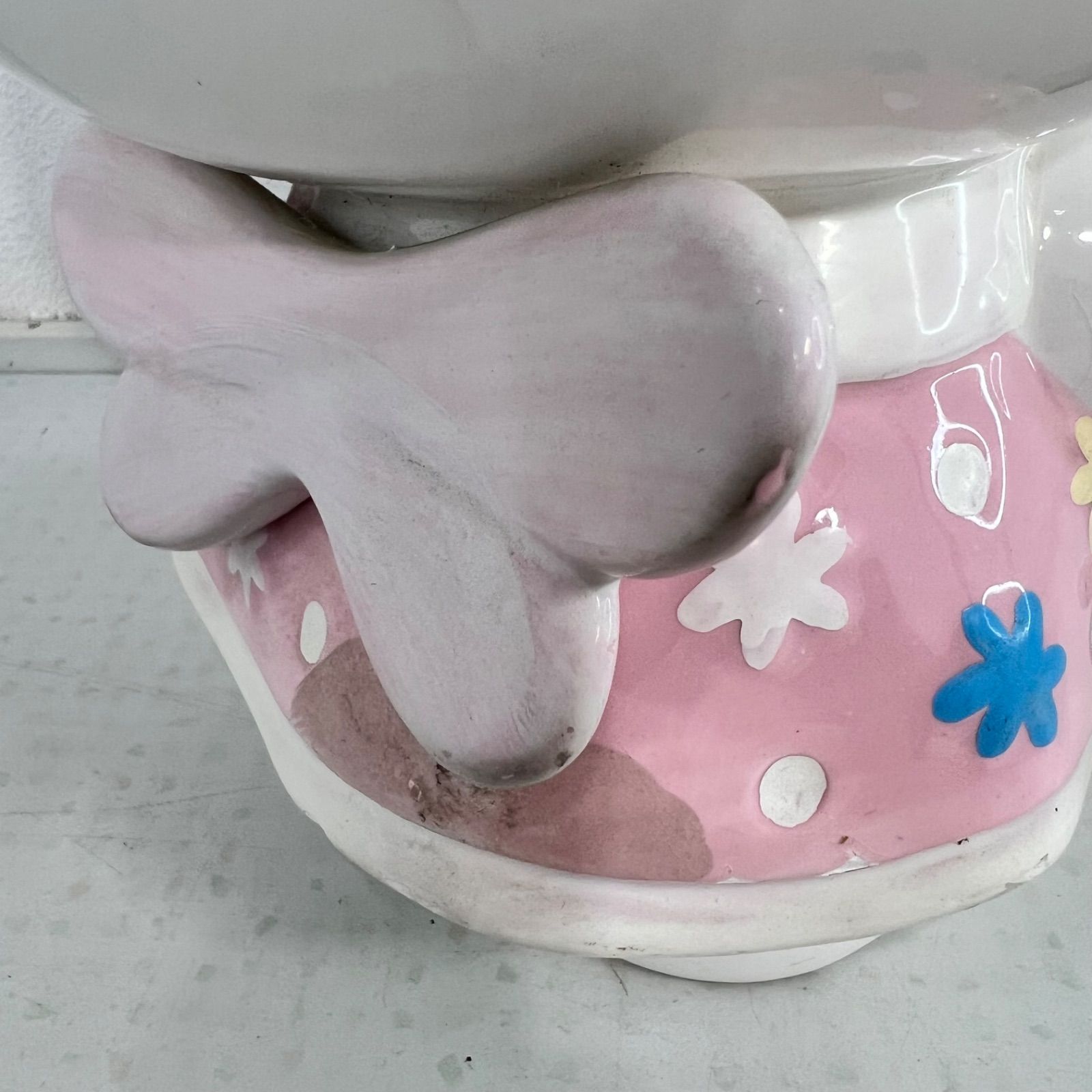 希少】キティちゃん Hello kitty 陶器 大きい 貯金箱 ハローキティ
