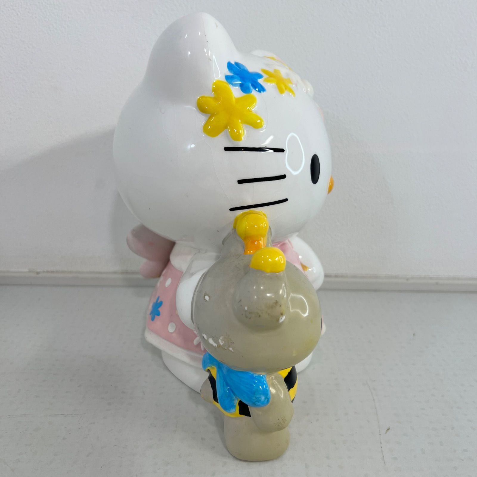 希少】キティちゃん Hello kitty 陶器 大きい 貯金箱 ハローキティ