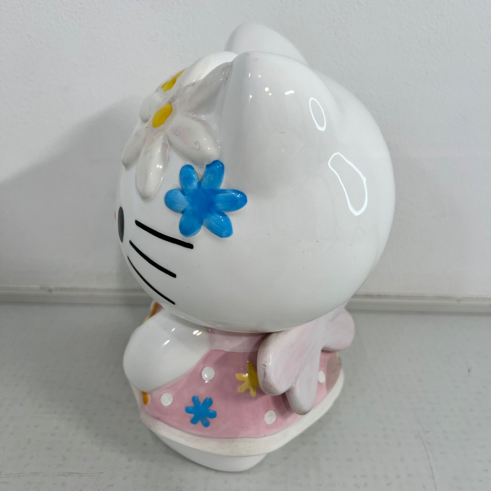 希少】キティちゃん Hello kitty 陶器 大きい 貯金箱 ハローキティ