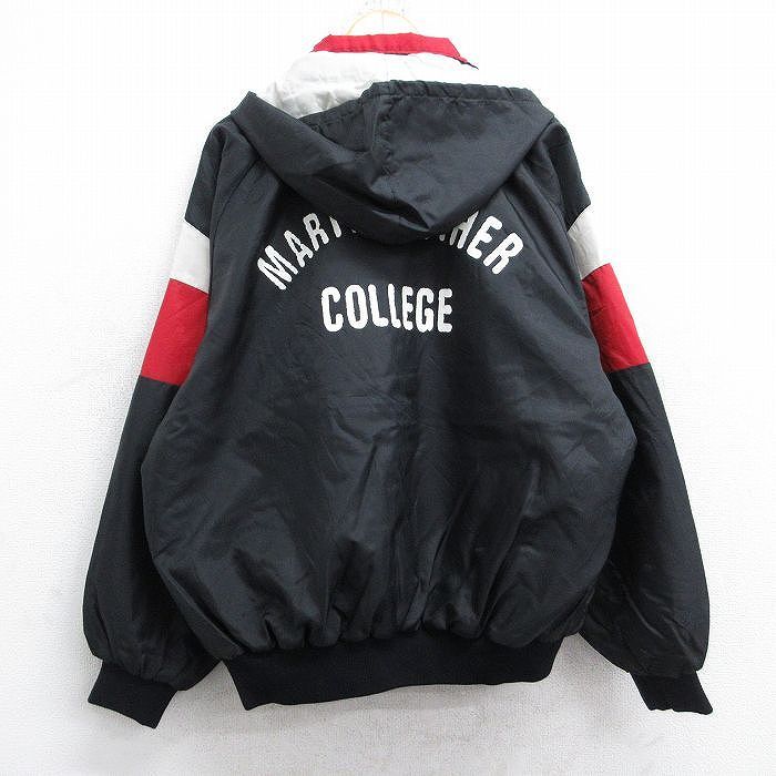 XL/古着 長袖 ハーフジップ ナイロン ジャケット アノラック パーカー