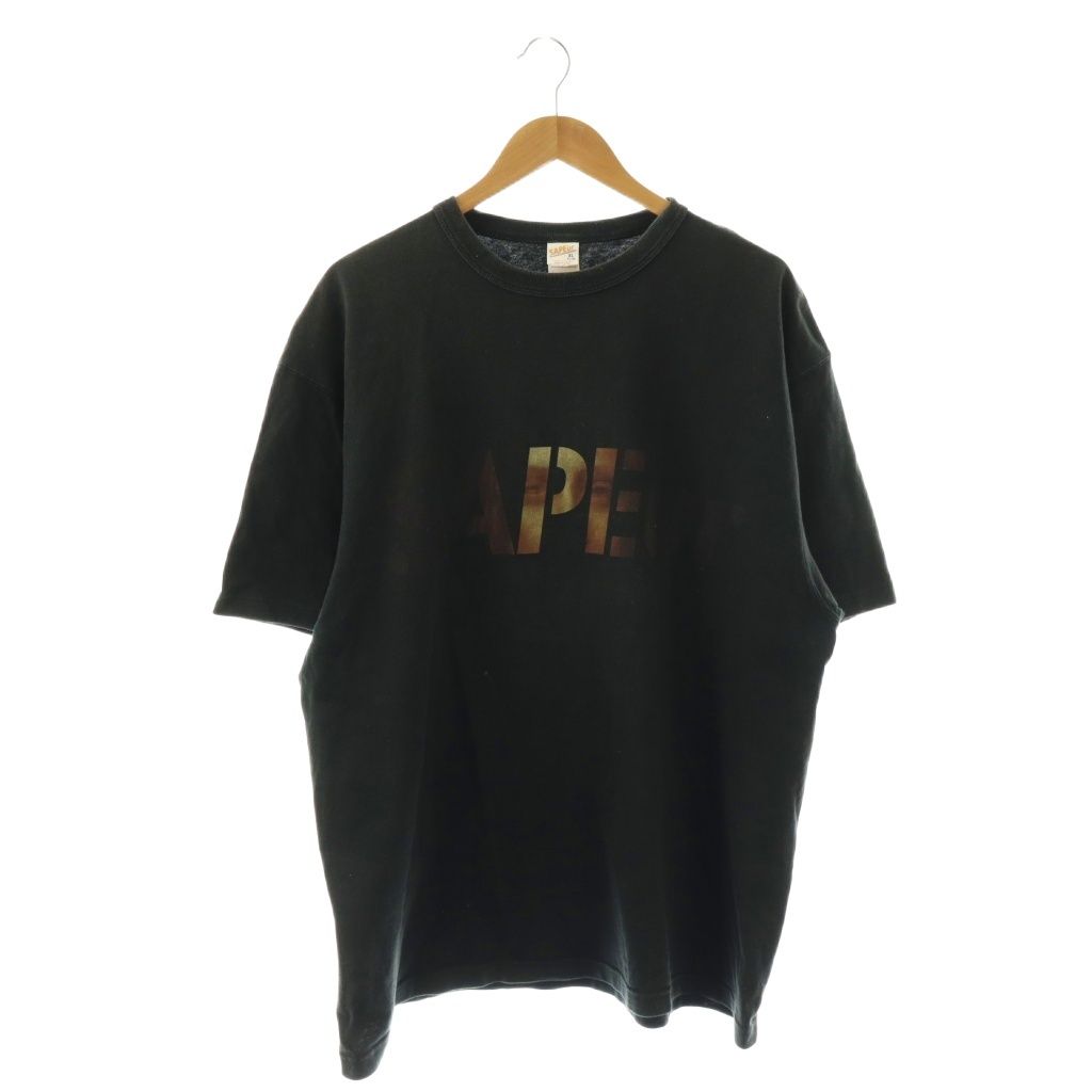 サプール SAPEur Tシャツ カットソー ロゴプリント XL ブラック マルチ