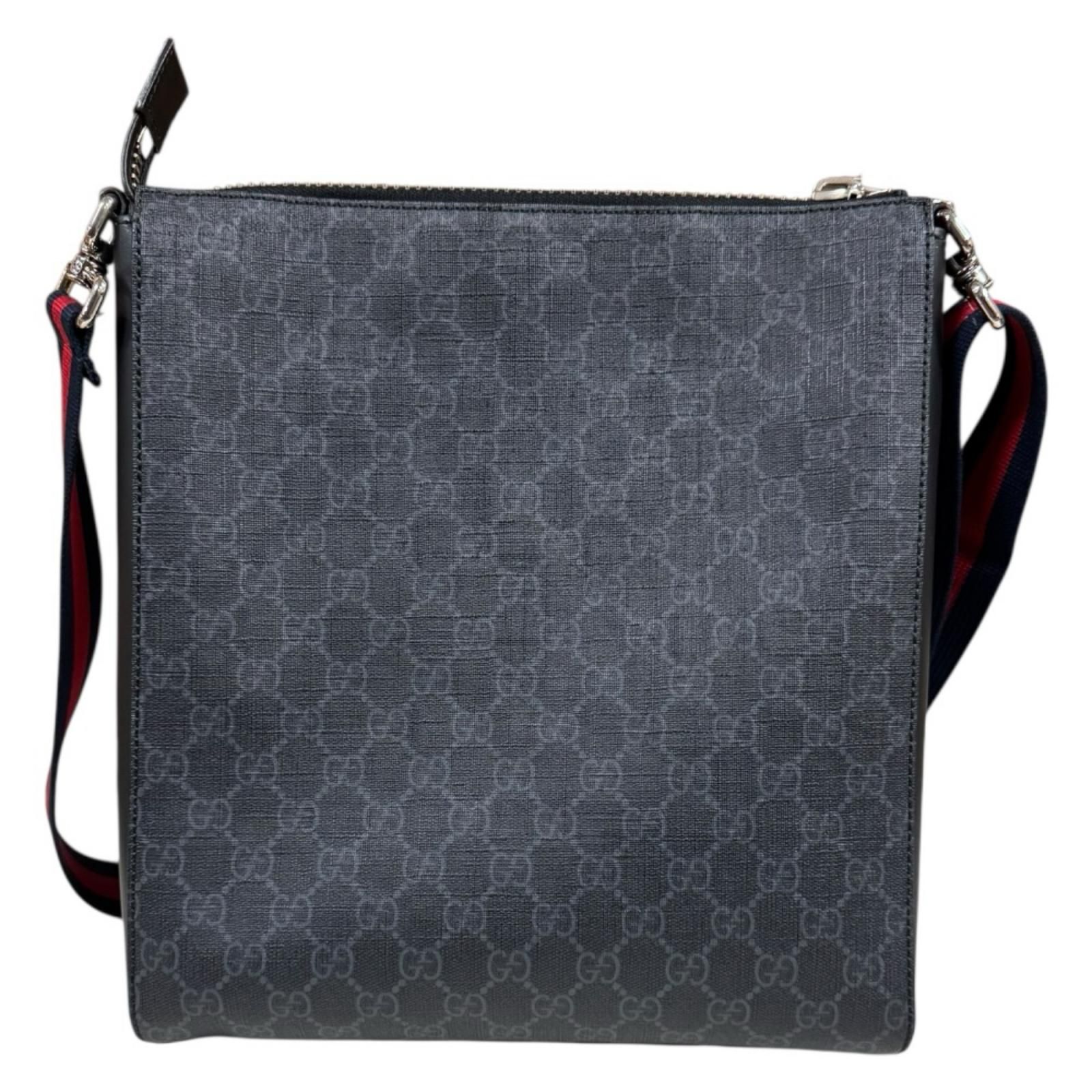 グッチ GGスプリーム ショルダーバッグ GGスプリームキャンバス 474137 グレー レディース GUCCI  中古 グッチ GGスプリーム ショルダーバッグ GGスプリームキャンバス 474137